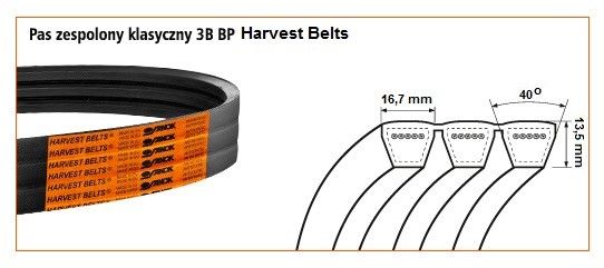 Pas klinowy 3B-5000 Harvest Belts 4260696690